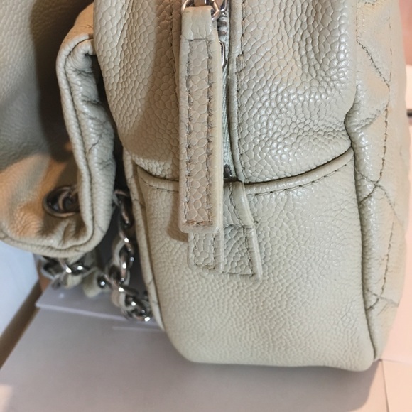 ❤️ AUTH! Chanel Easy Flap Caviar Light Beige Lrg. - Picture 7 of 8